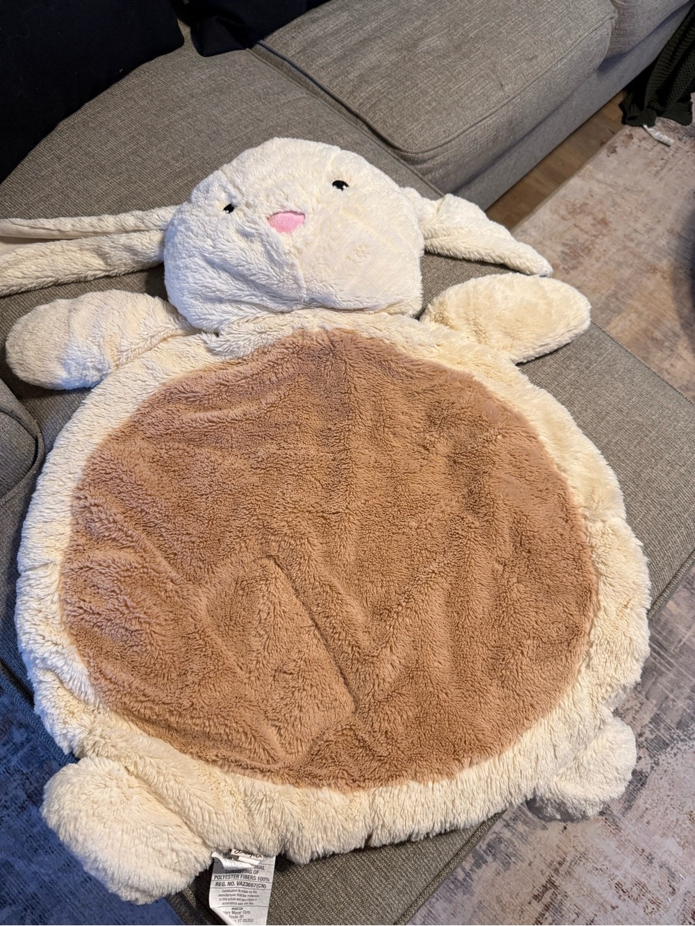 Mary Meyer Bestever Baby Mat, Cream Bunny